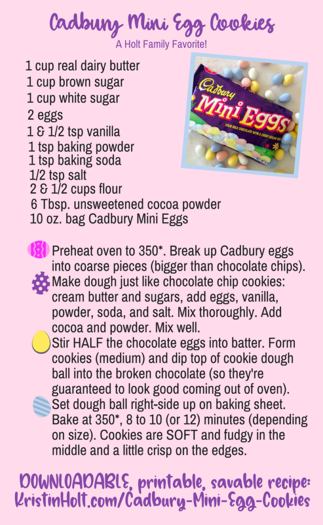 Cadbury CHOCOLATE Mini Egg Cookies - Kristin Holt