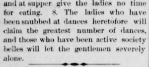 Rules for Leap Year Parties. Part 2. The Interior Journal. Stanford KY. 30 March 1888.