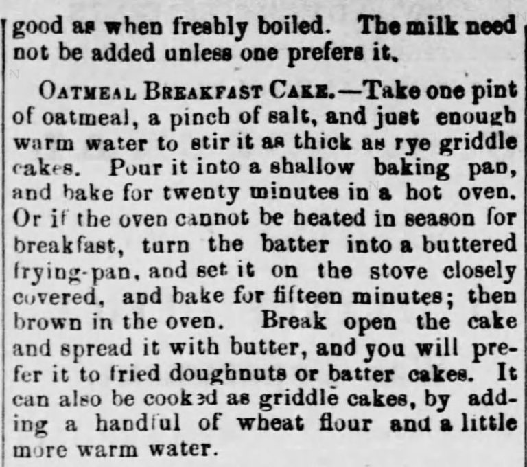 Oatmeal for Food, 1873 - Kristin Holt